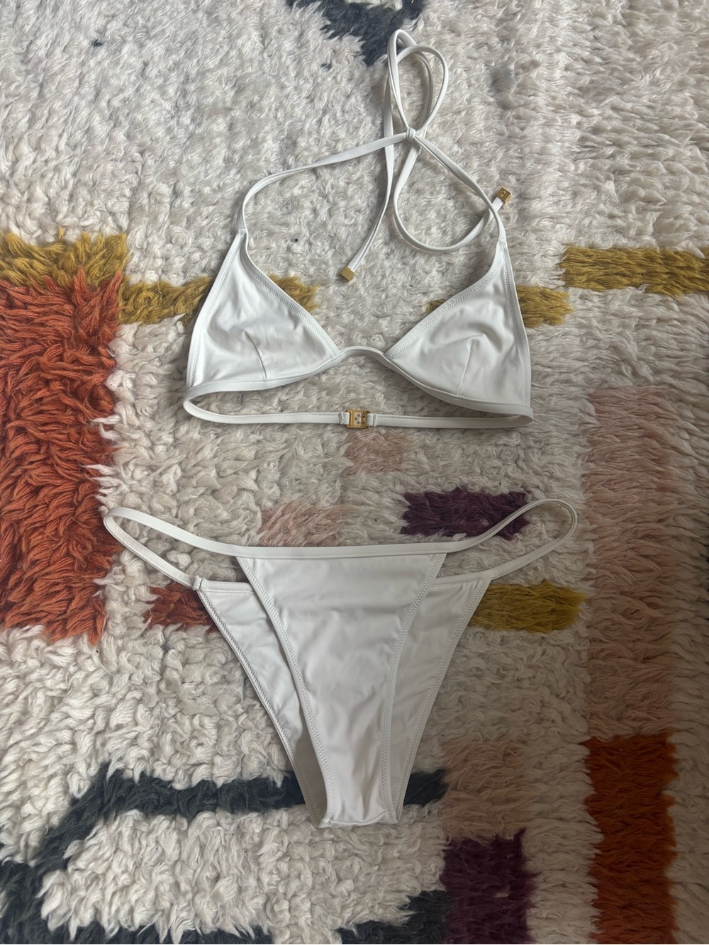 Women’s White Triangle Bikini Set - Eterne